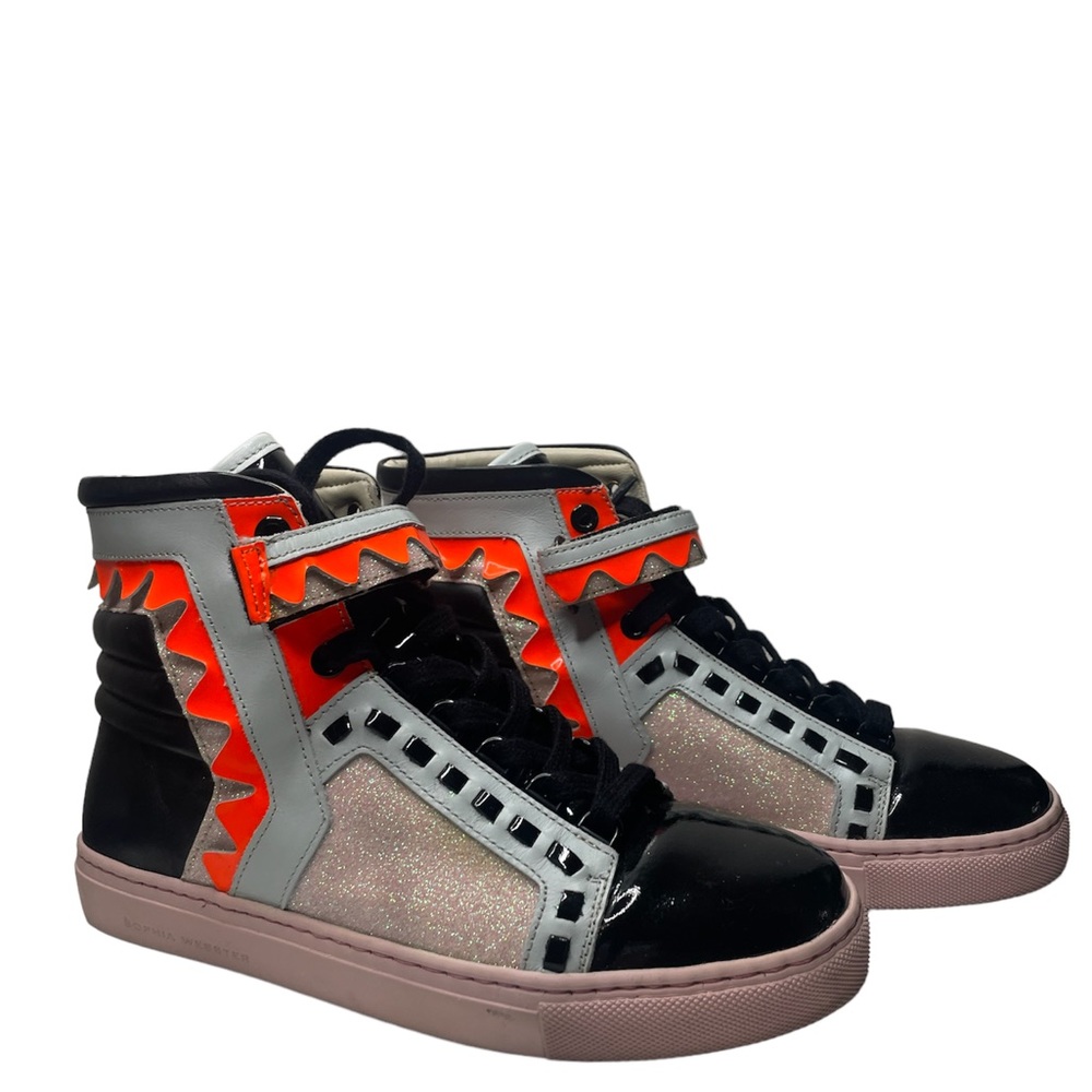 Sophia Webster Riko high top pink multi size 36 sneakers